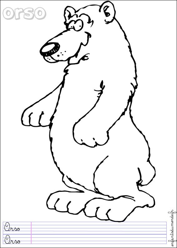 coloriage ours 1